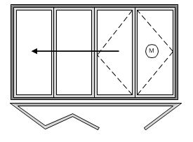 4 Pane Bi-folding Door Open Out Three Slide Left and a Master Door