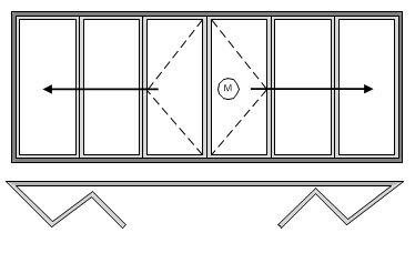 6 Pane Bi-folding Door Open Out French Doors