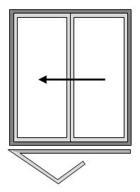 2 Pane Bi-folding Doors - Open Out