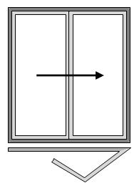 2 Pane Bi-folding Doors - Open Out