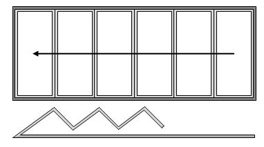 6 Pane Bifold Door Open In All Sliding Right to Left