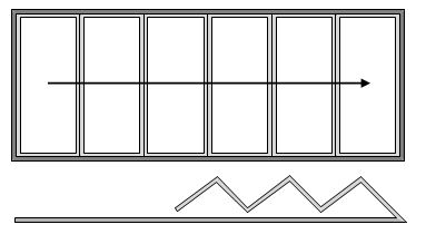 6 Pane Bifold Door Open In All Sliding Left to Right